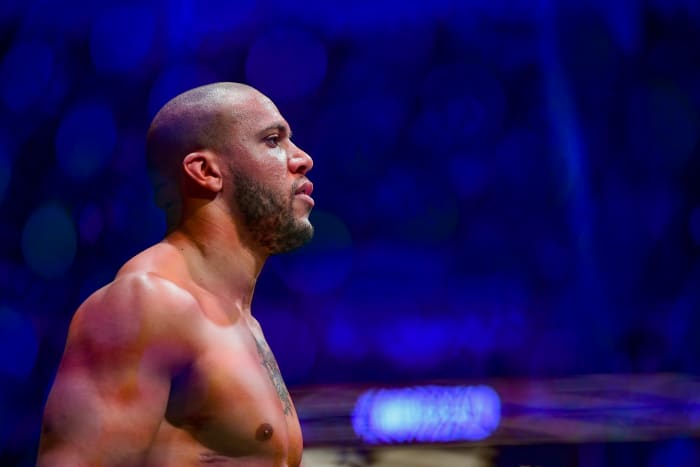 Ciryl Gane before his fight against Francis Ngannou during UFC 270 at Honda Center.